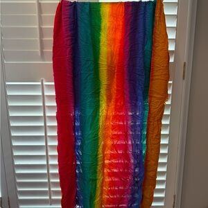 Vibrant Rainbow Striped Scarf